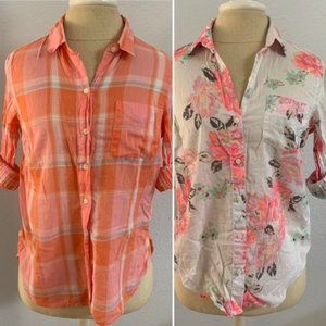 Old Navy Shirt Bundle 2 button downs Sz S